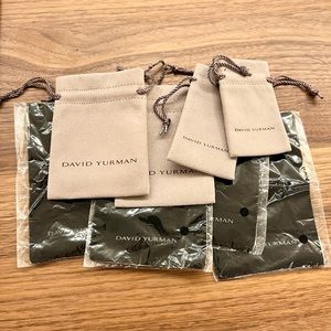 New lot of 8 David Yurman pouches and polishing cloths